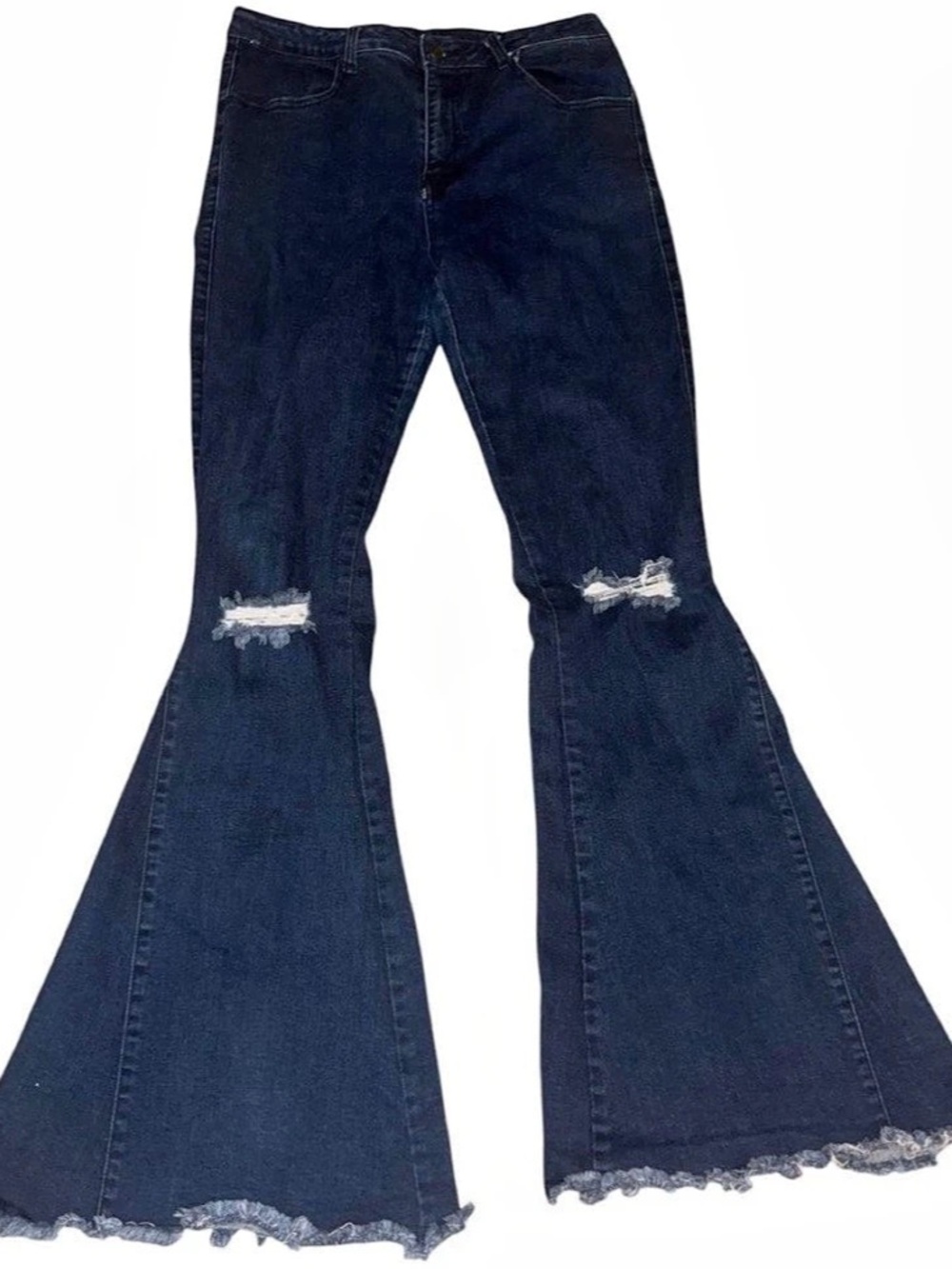 Saints & Hearts Women's Distressed Flare Jeans Waist 30 Blue